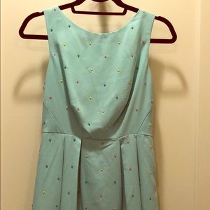 Mustard Seed mint, beaded, sleeveless dress